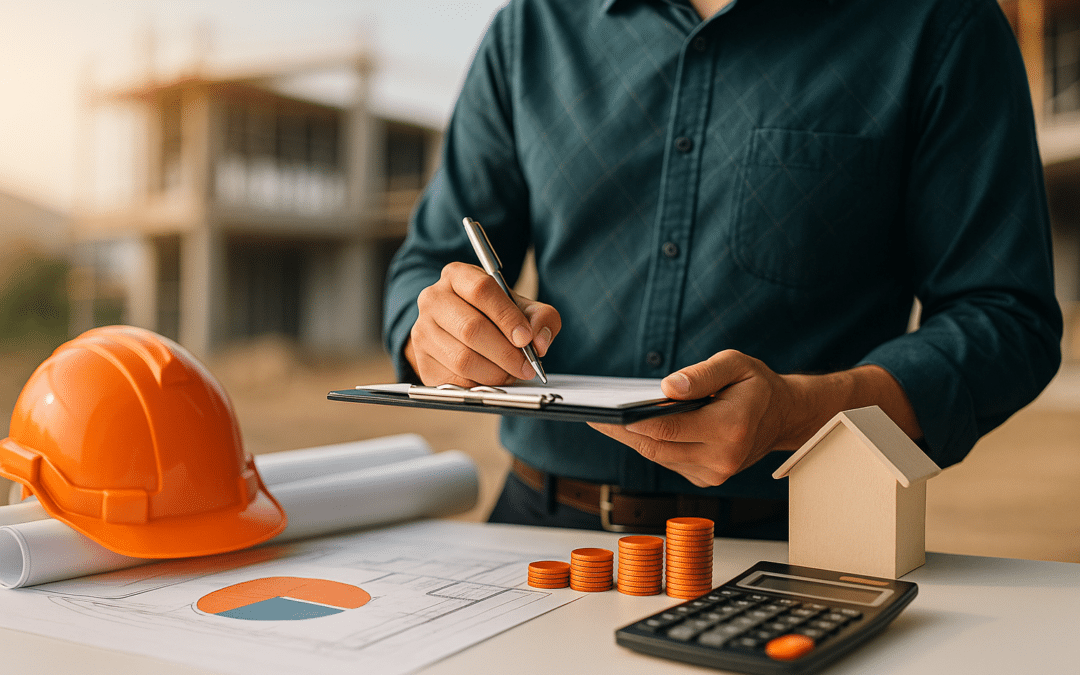 Person working on cost management of construction projects